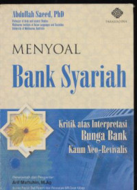 Image of Menyoal Bank Syariah