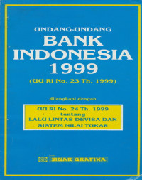 Undang - undang Bank Indonesia 1999