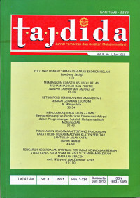 Image of Tajdida : Jurnal Pemikiran dan Gerakan Muhammadiyah Vol. 8 No. 1