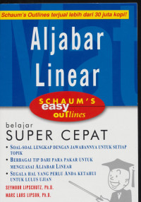 Image of Aljabar Linier ( Belajar Super Cepat )